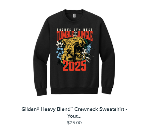 Tumble in the Jungle 2025 Youth Sweatshirt