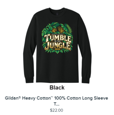 Tumble in the Jungle Plain Gray Tshirt